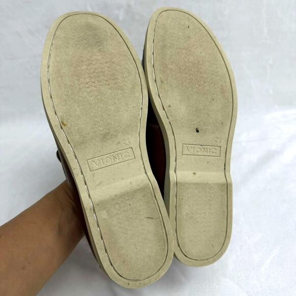 Vionic Lloyd Boat Shoes Oxfords Mens Brown Leather Casual Ortho Comfort sz 7 main image 5